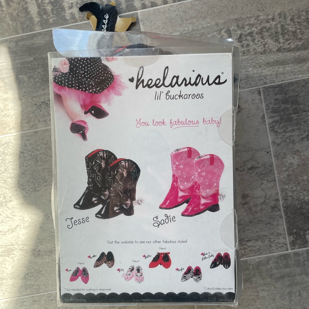 3/$20 Heelarious Lil' Buckaroos Black Crib Shoes in “Jesse”
